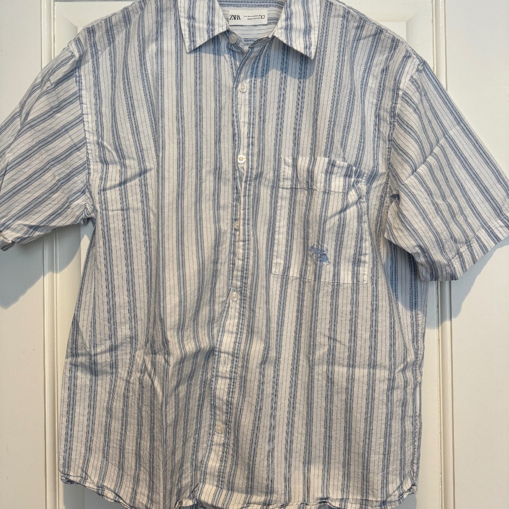 Mens ZARA oversized button up, size small